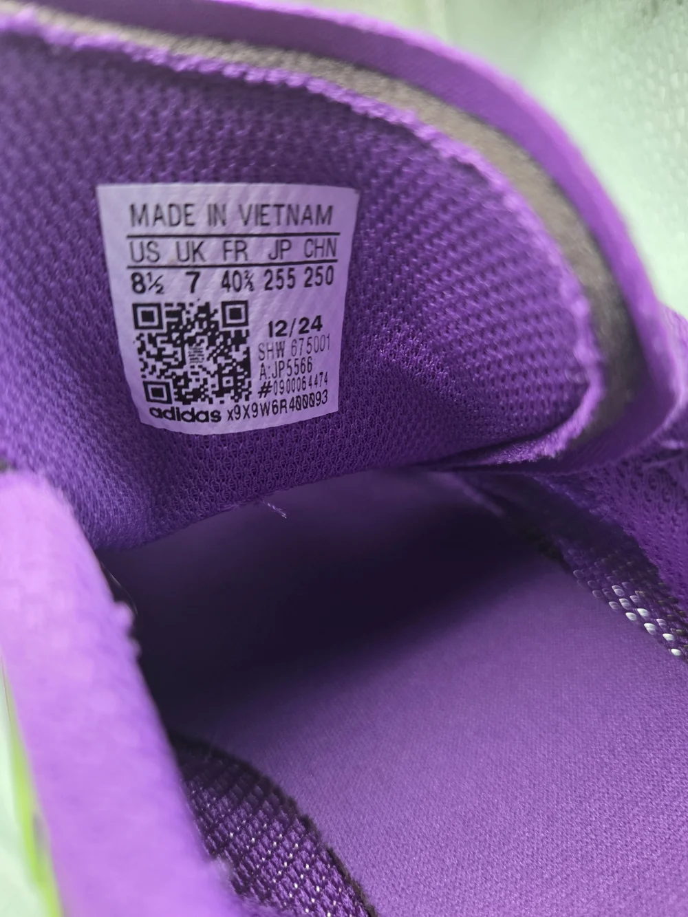 Women's Purple and Neon Green Athletic Sneakers